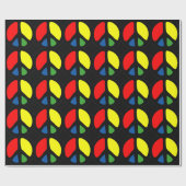 Hippie-patroon van het vredesteken van Cool Groovy Cadeaupapier (Vlak)