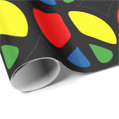Hippie-patroon van het vredesteken van Cool Groovy Cadeaupapier (Rol Hoek)