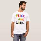 Hippie Peace and Love T-Shirt (Voorkant volledig)