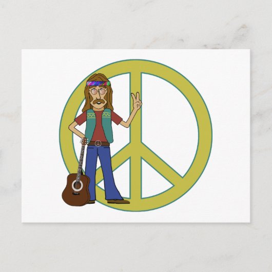 Hippie Peace Briefkaart (Voorkant)