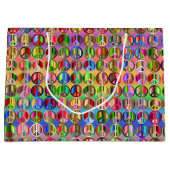 Hippie Peace Colorful Groot Cadeauzakje (Voorkant)