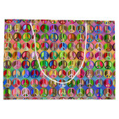 Hippie Peace Colorful Groot Cadeauzakje (Achterkant)