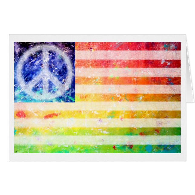 Hippie Peace Freak-vlag (Voorkant Horizontaal)