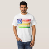 Hippie Peace Freak-vlag T-shirt (Voorkant volledig)