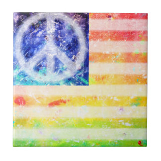 Hippie Peace Freak-vlag Tegeltje