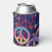 Hippie Peace: Levendig symboolontwerp. Blikjeskoeler (Blikje Achterkant)