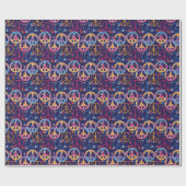 Hippie Peace: Levendig symboolontwerp. Cadeaupapier (Vlak)