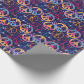 Hippie Peace: Levendig symboolontwerp. Cadeaupapier (Hoek)