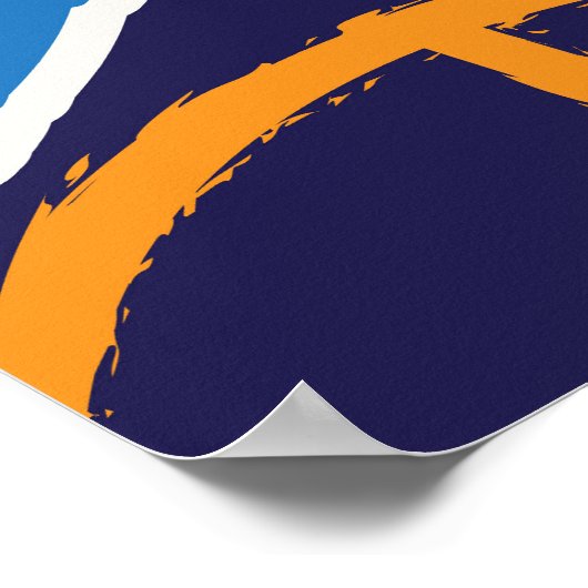 Hippie Peace: Levendig symboolontwerp. Poster (Hoek)