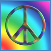 Hippie Peace LG Sticker (Voorkant)