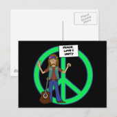 Hippie Peace Love and Unity Briefkaart (Voorkant / Achterkant)