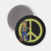 Hippie Peace Magneet (Voorkant / Achterkant)
