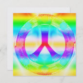 Hippie Peace-Out-uitnodigingen Kaart (Voorkant / Achterkant)