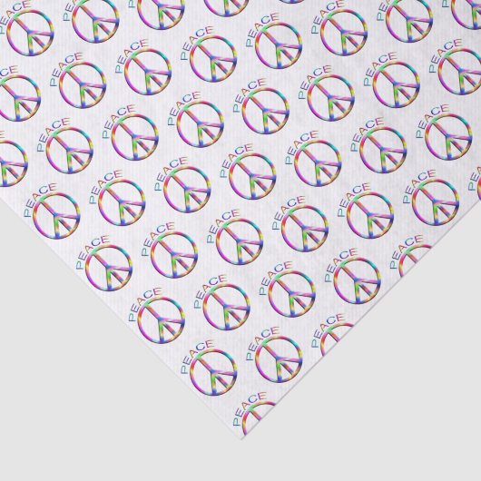 Hippie Peace Rainbow-weefselpapier Tissuepapier (Detail)