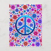 Hippie Peace Sign Briefkaart (Voorkant)