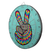 HIPPIE PEACE SIGN DART BOARD DARTBORD (Voorkant Rechts)