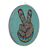 HIPPIE PEACE SIGN DART BOARD DARTBORD (Voorkant Links)