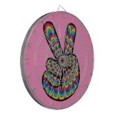HIPPIE PEACE SIGN DART BOARD DARTBORD (Voorkant Links)