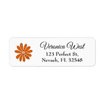 Hippie Peace Sign Flower Sinaasappel Distressed Lo