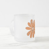 Hippie Peace Sign Flower Sinaasappel Distressed Lo Matglas Koffiemok (Voorkant links)