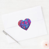Hippie Peace Sign Hart Sticker (Envelop)