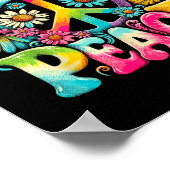 Hippie Peace Sign Love Tie Dye Hippie Poster (Hoek)