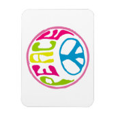 Hippie Peace Sign Magneet (Verticaal)