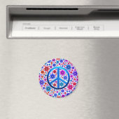 Hippie Peace Sign Magneet (Insitu (Vaatwasser))