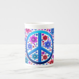 Hippie Peace Sign Porselein Kop