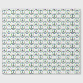 Hippie Peace Sign Rainbow Cadeaupapier (Vlak)