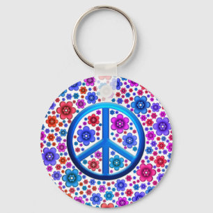 Hippie Peace Sign Sleutelhanger