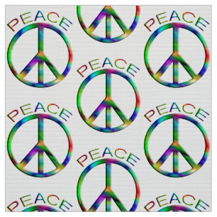 Hippie Peace Sign-Stropdas Stof