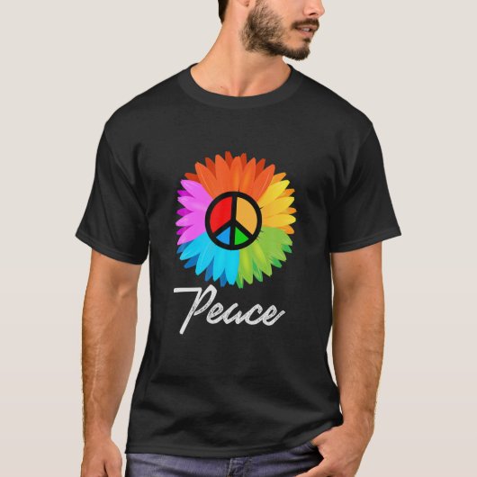 Hippie Peace Sign Symbol Love Hope Gift Peace T-shirt (Voorkant)