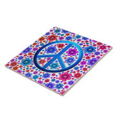 Hippie Peace Sign Tegeltje (Zijkant)
