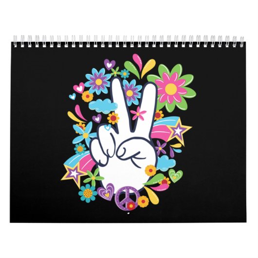 Hippie Peace Signs Kalender (Hoes)