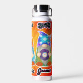 Hippie Peace Tie Dye Gnomes Tumbler Bottle Waterfles (Achterkant)