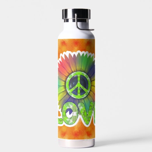 Hippie Peace Tie Dye Love Tumbler Bottle Waterfles (Links)