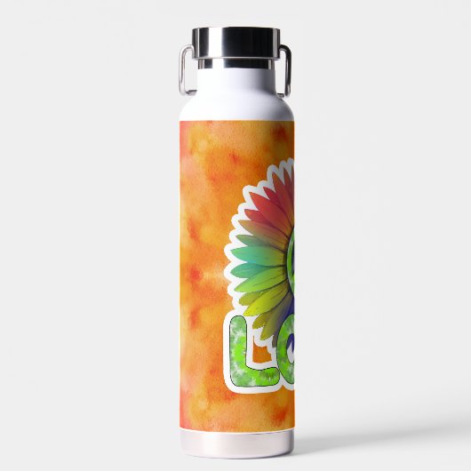 Hippie Peace Tie Dye Love Tumbler Bottle Waterfles (Voorkant)