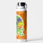 Hippie Peace Tie Dye Love Tumbler Bottle Waterfles (Achterkant)