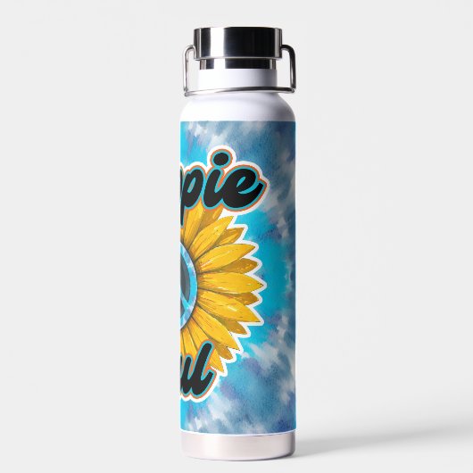 Hippie Peace Tie Dye Soul Tumbler Bottle Waterfles (Achterkant)