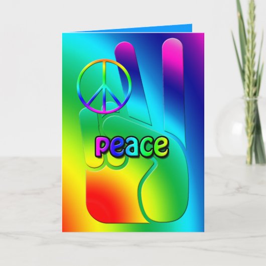 Hippie Peace Wenskaart Kaart (Voorkant)