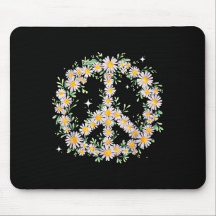 Hippie Peace Wildflower Daisies Bloemen Graphic Da Muismat