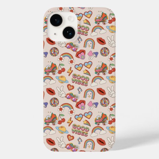 Hippie-pictogrampatroon Case-Mate iPhone Case (Achterkant)