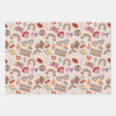 Hippie-pictogrampatroon Inpakpapier Vel (Voorkant 3)