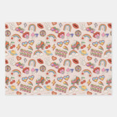 Hippie-pictogrampatroon Inpakpapier Vel (Voorkant 2)