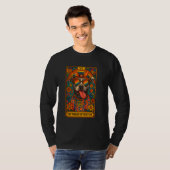 Hippie Pitbull Tarot Card Fun Pit Bull The Tongue T-shirt (Voorkant volledig)