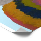 Hippie Poodle Bloemenkind  Poster (Hoek)