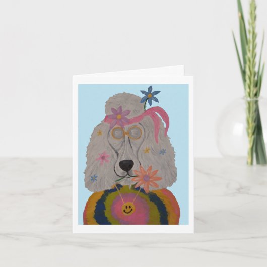 Hippie Poodle Flower Child (Voorkant)