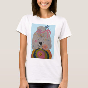 Hippie Poodle Flower Child  T-shirt