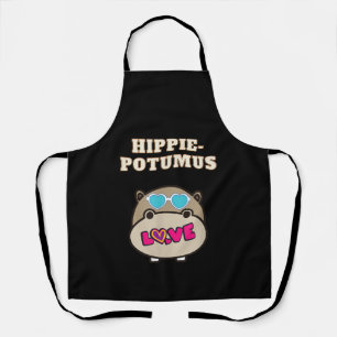 Hippie Potumus Baby Hippopotamus Lover Schort